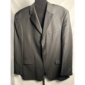 Giorgio Cosani Wool Blazer Men’s 48 Long Black Classic Suit Jacket
